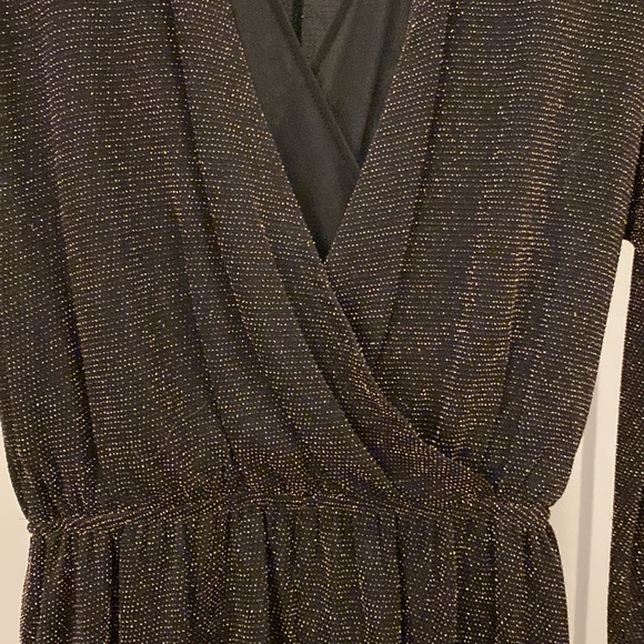 Sparkly Gold Black Romper - Picture 5 of 6